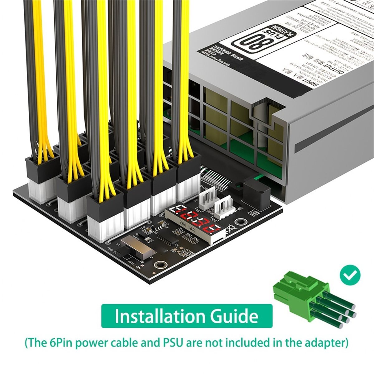 M05K 12 Poorten PCIe 6Pin Conn - 2400W Server Psu Breakout Board recensie en prijs